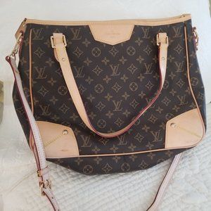NON-AUTHENTIC Louis Vuitton Handbag Iconic Design Brown & Cream Pre-Owned
